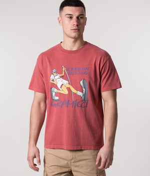 Keep-On-Hiking-T-Shirt-Dusty-Red-Gramicci-EQVVS
