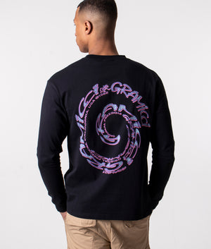 Swirl-Long-Sleeve-T-Shirt-Black-Gramicci-EQVVS