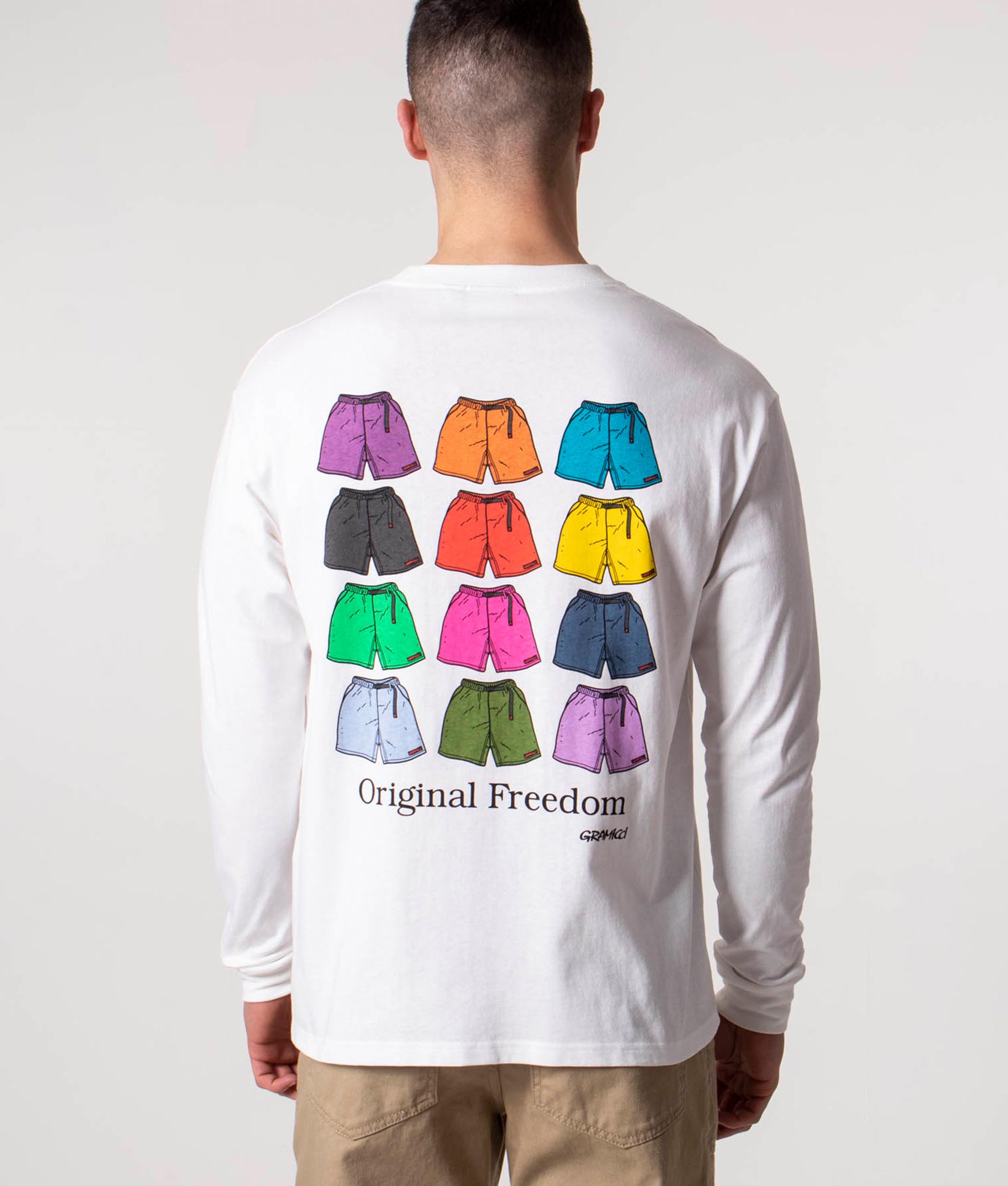 Relaxed-Fit-Shorts-Long-Sleeve-T-Shirt-White-Gramicci-EQVVS