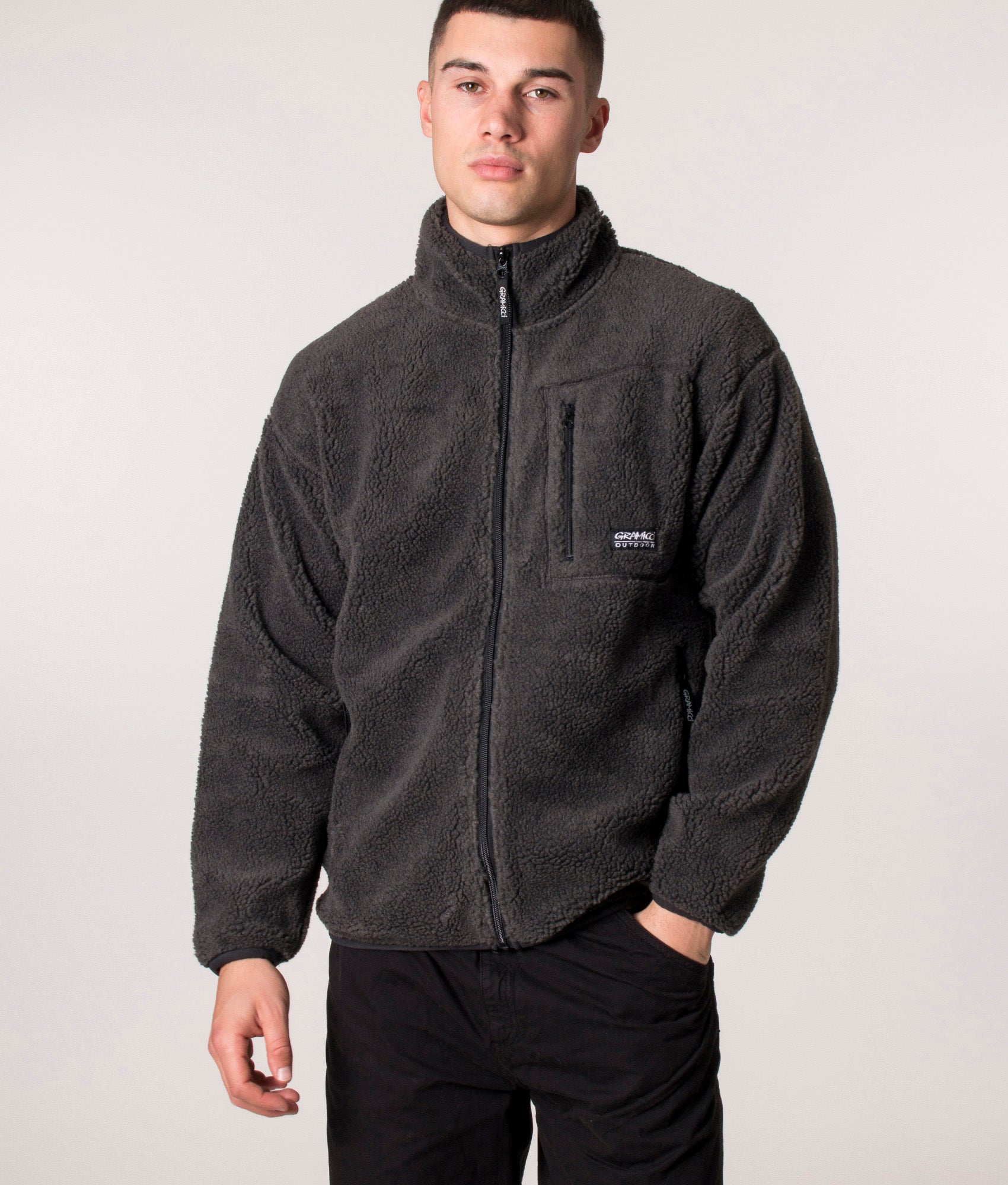 Sherpa-Fleece-Jacket-Charcoal-Gramicci-EQVVS
