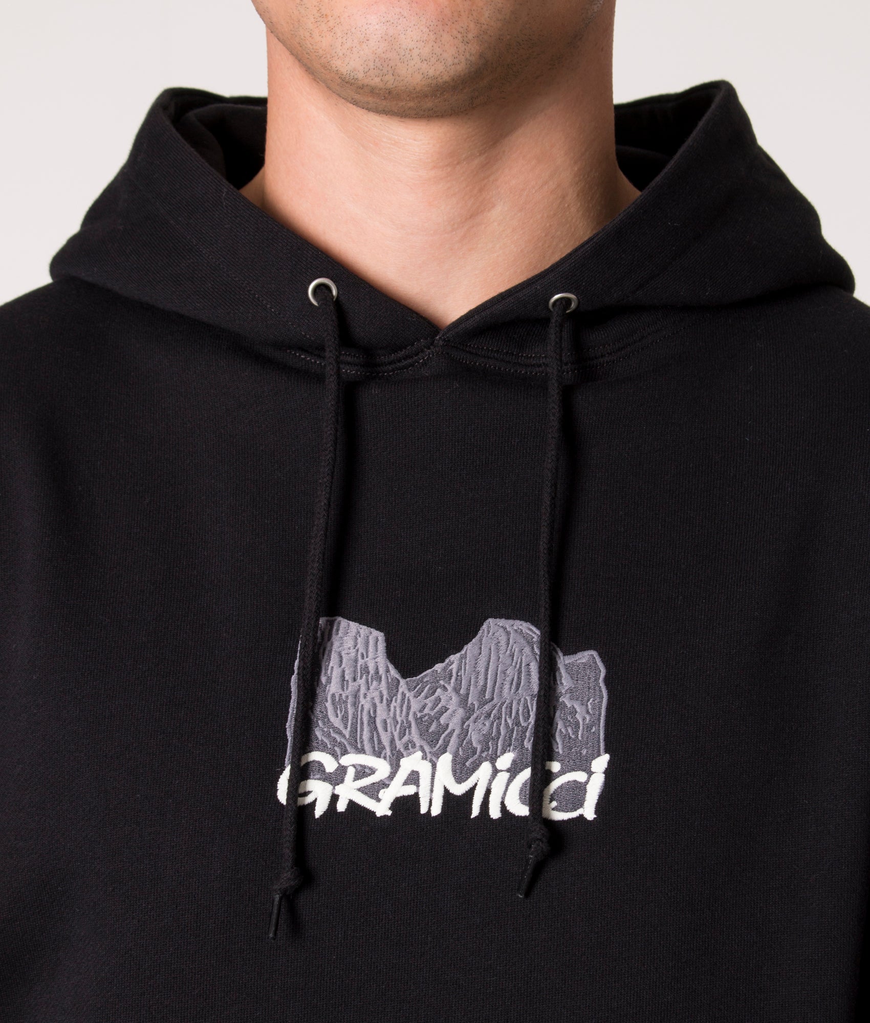 Yosemite-Embroidered-Hoodie-Black-Gramicci-EQVVS