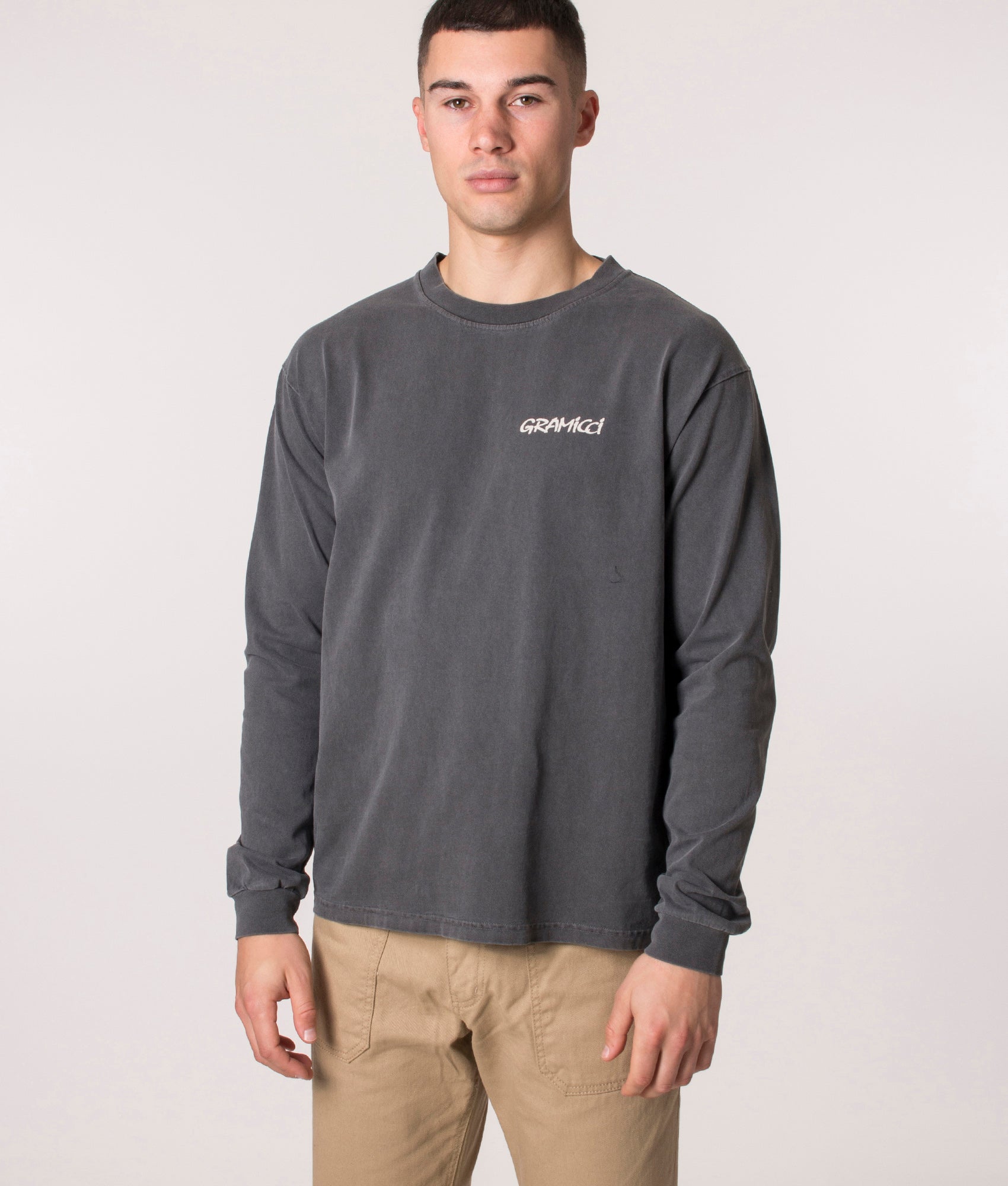 Long-Sleeve-Inside-Tag-T-Shirt-Grey-Pigment-Gramicci-EQVVS