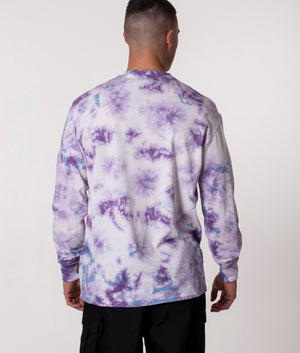 Relaxed-Fit-Long-Sleeve-Plan-T-Shirt-Fan-L-Blue-Tdye-Napapijri-EQVVS 