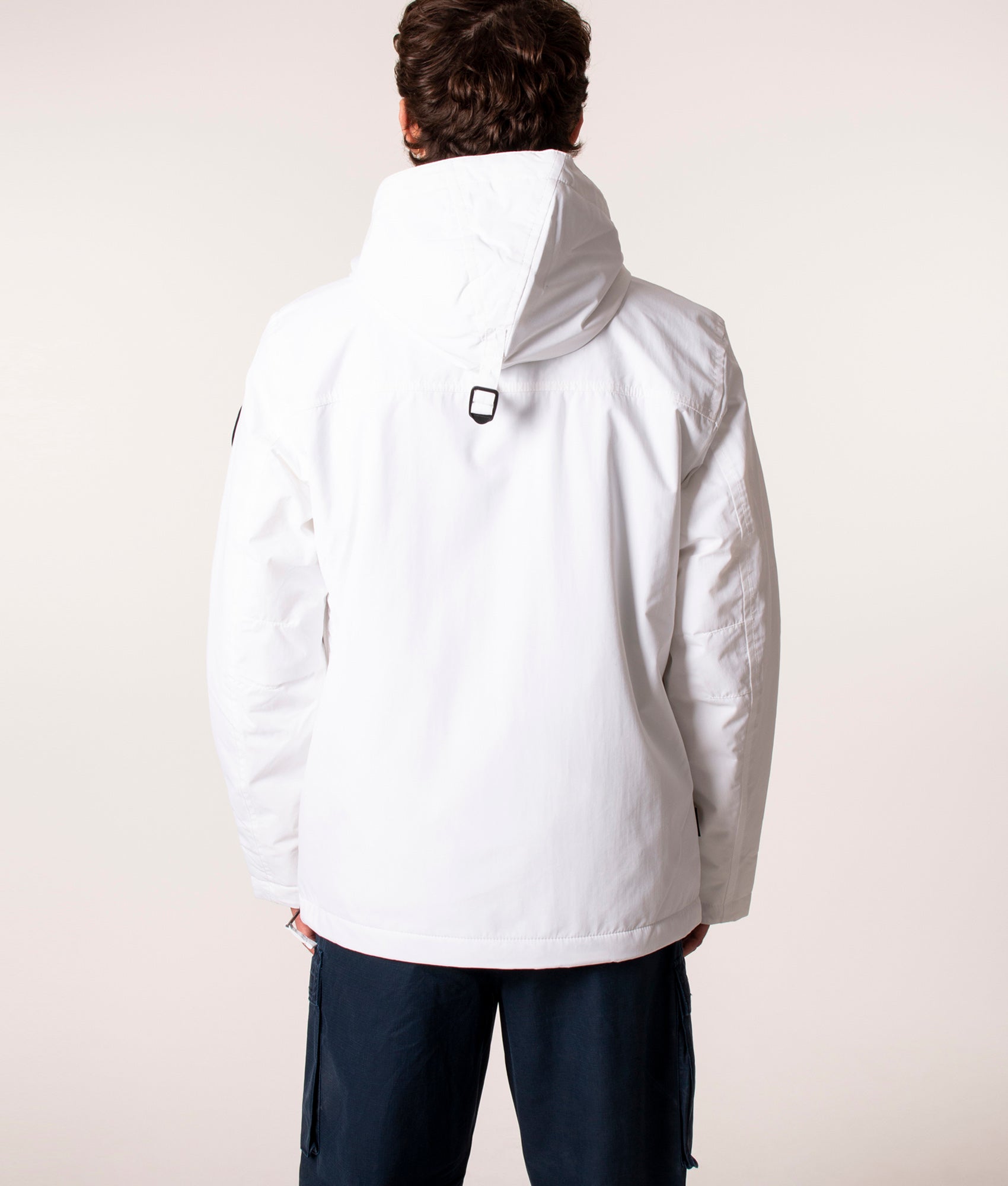 Napapijri Rainforest Winter 3 Overhead Jacket in Bright White at EQVVS, Model back