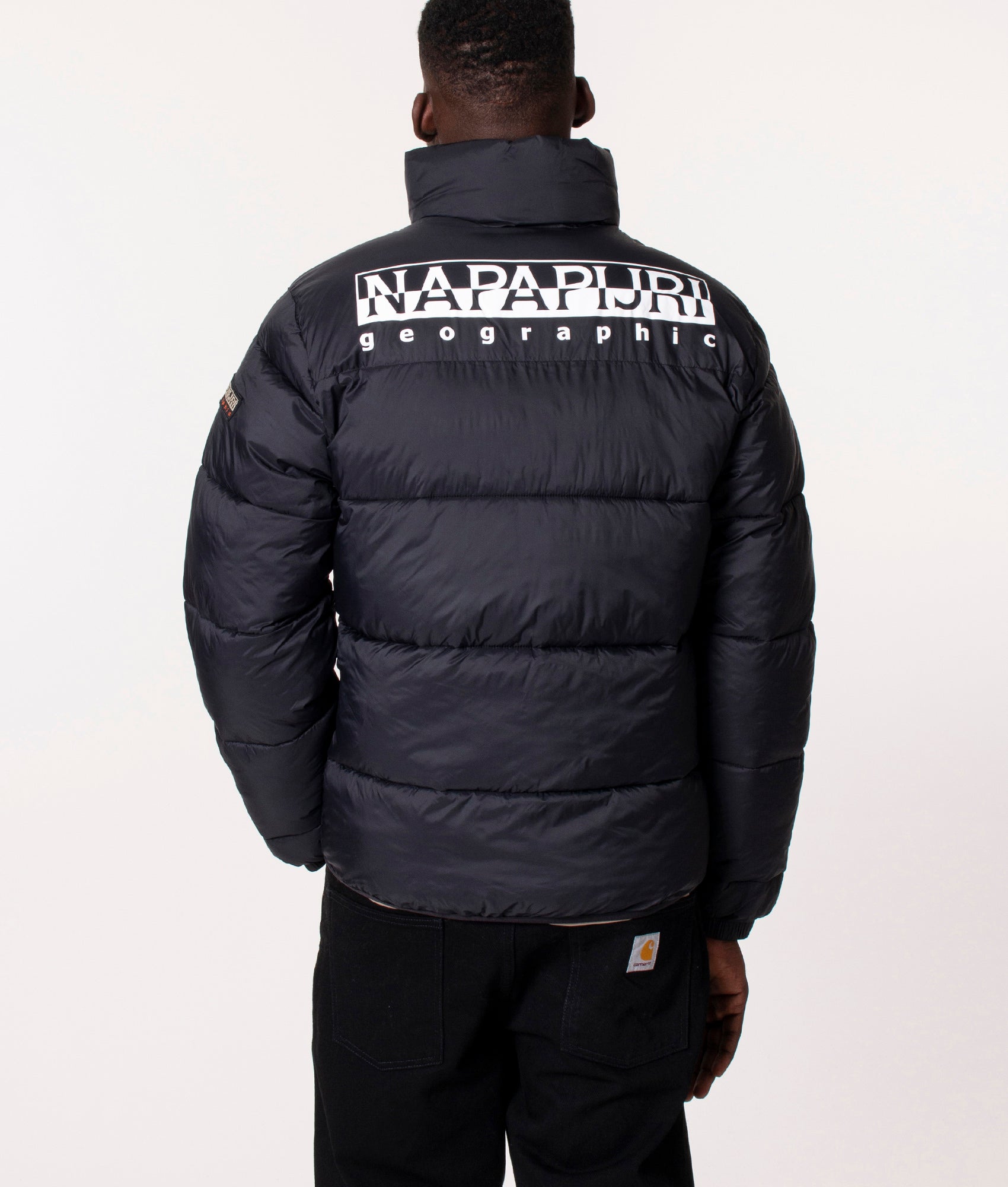 Napapijri A-Suomi 3 Short Jacket in Black at EQVVS, Model Back