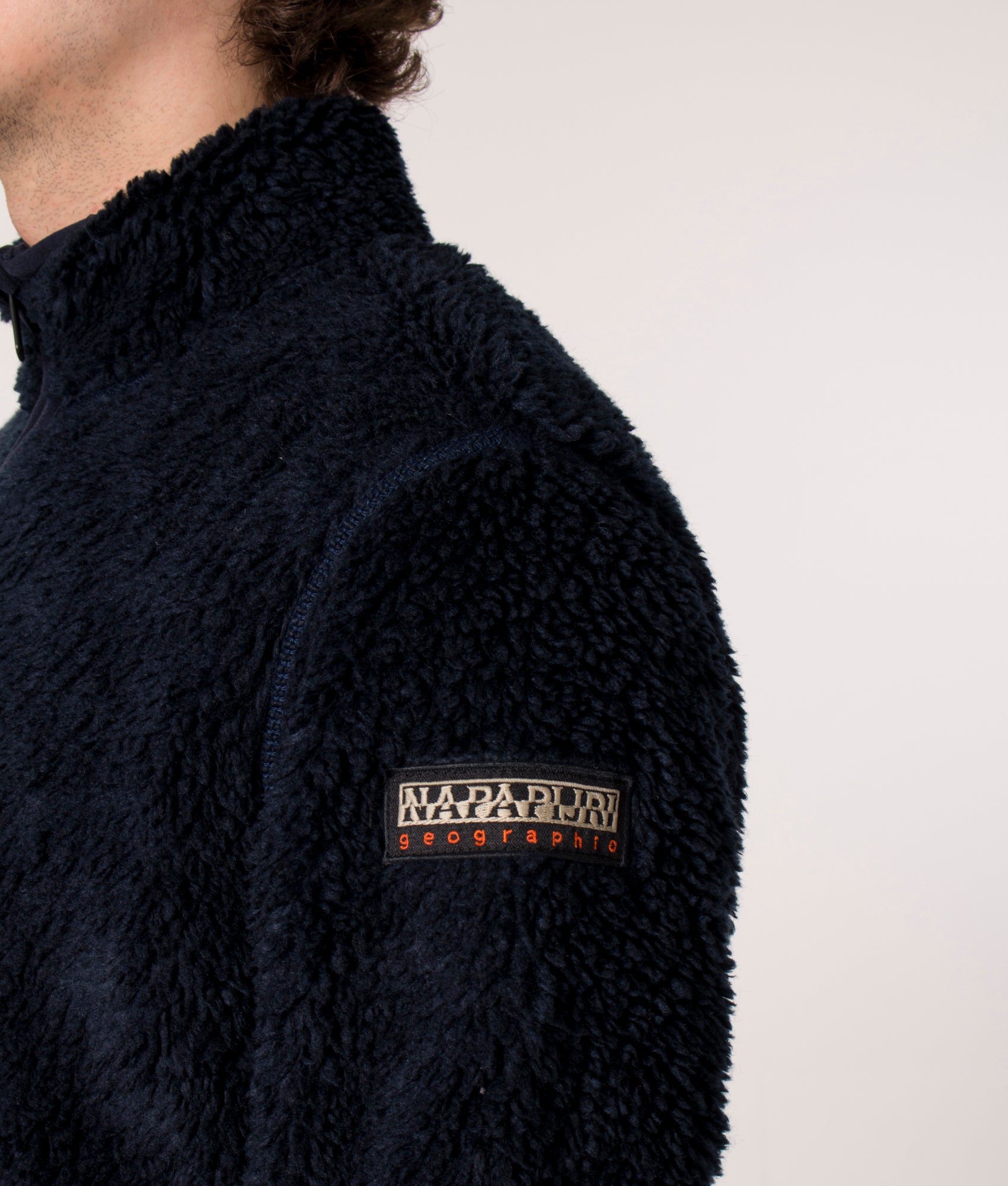 Quarter-Zip-Ayas-Fleece-Sweatshirt-Blu-Marine-Napapijri-EQVVS