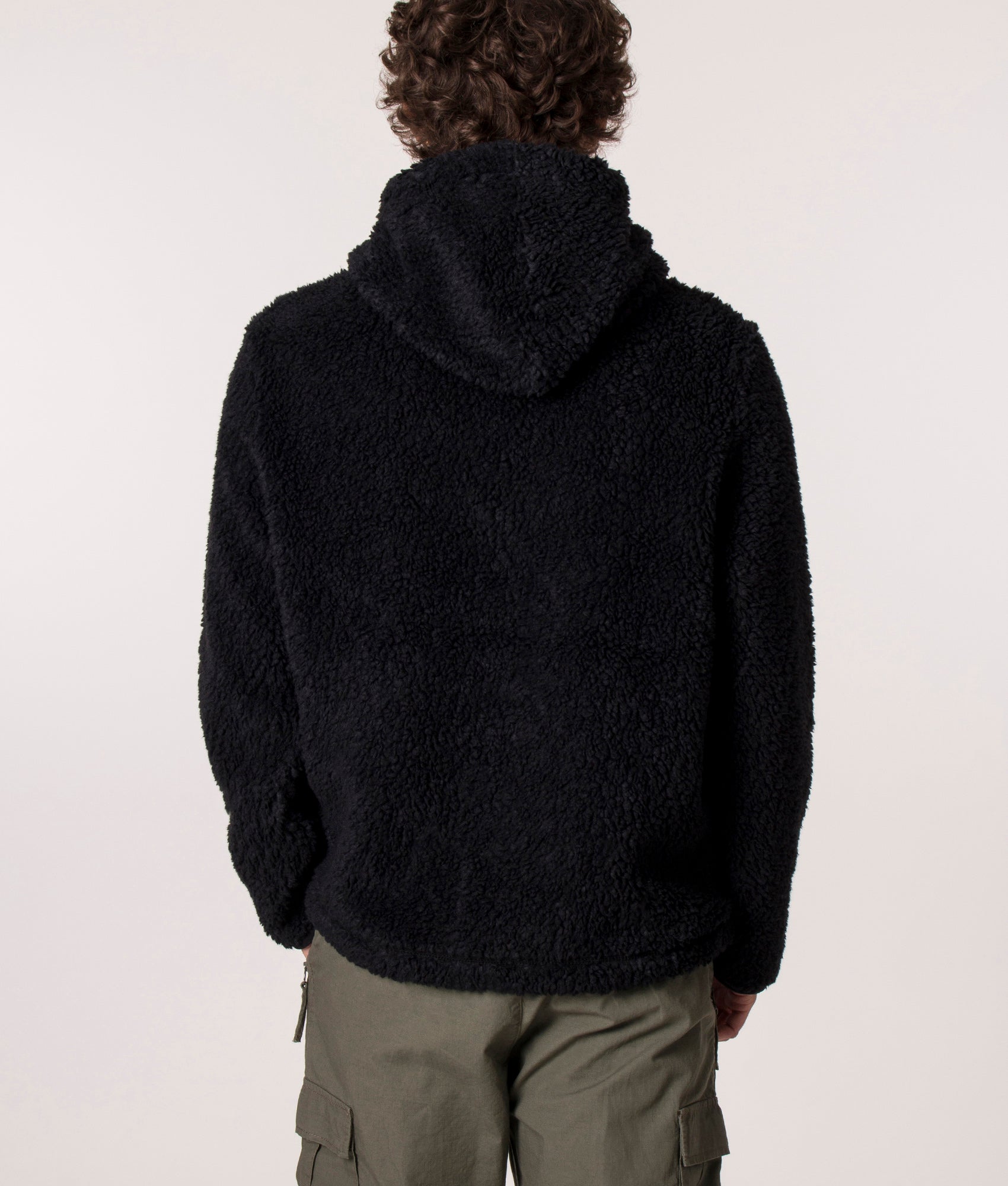 Quarter-Zip-Burgee-Fleece-Hoodie-Black-Napapijri-EQVVS