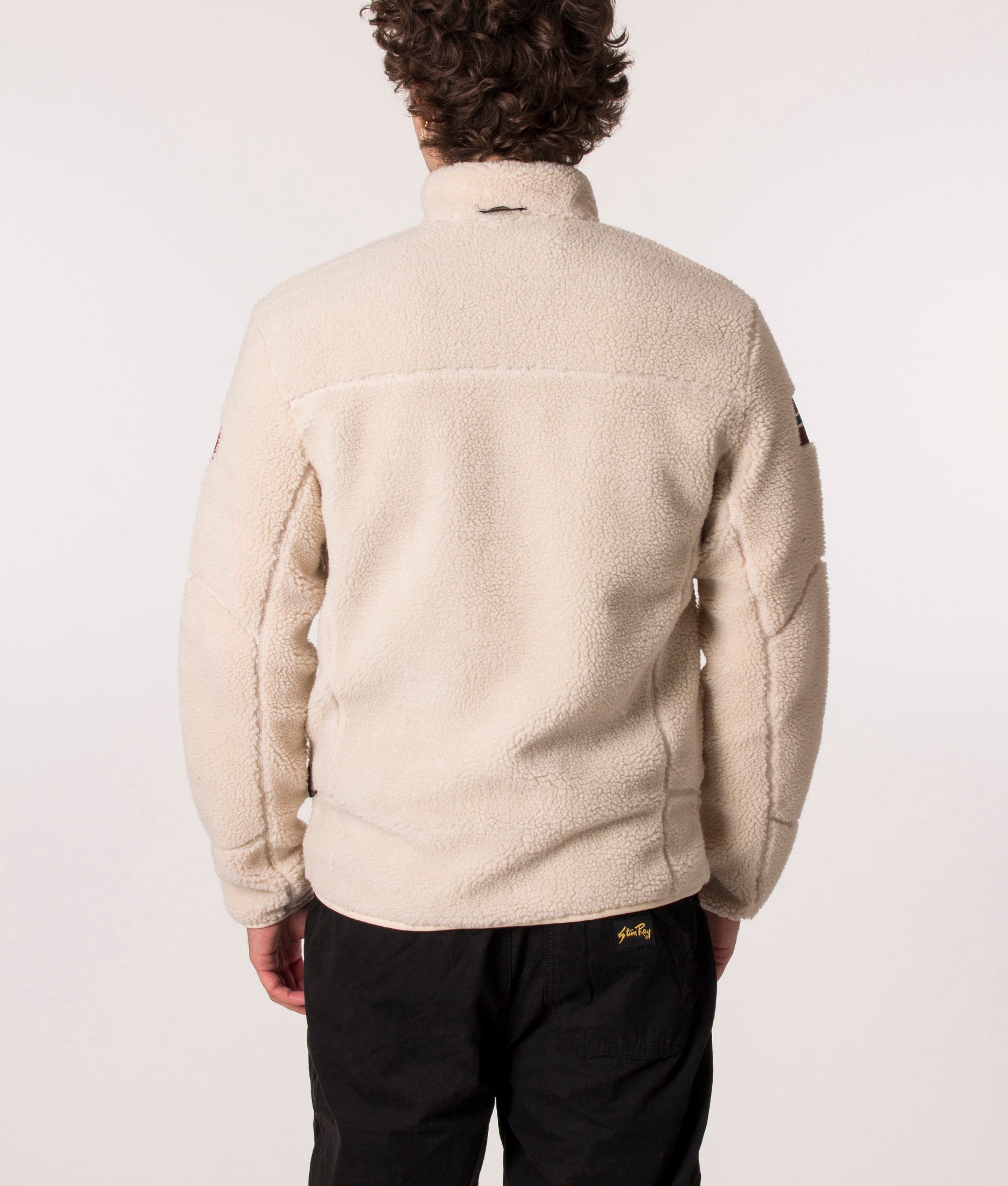 Zip-Through-Yupik-Fleece-Sweatshirt-Whitecap-Gray-Napapijri-EQVVS