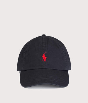 Cotton-Chino-Baseball-Cap-RL-Black/RL2000-Red-Polo-Ralph-Lauren-EQVVS