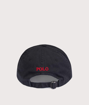 Cotton-Chino-Baseball-Cap-RL-Black/RL2000-Red-Polo-Ralph-Lauren-EQVVS