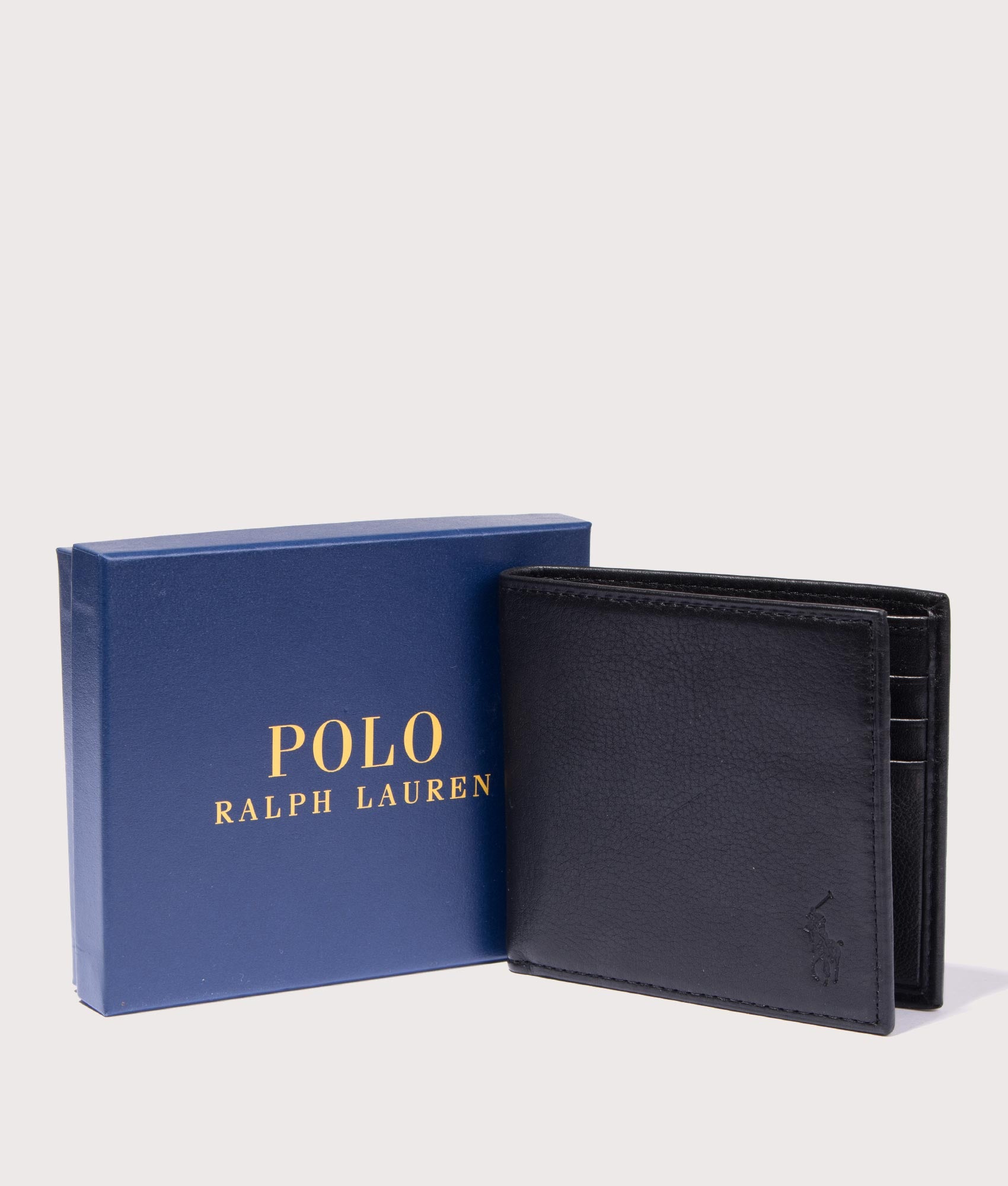 Smooth-Leather-Billfold-Wallet-Black-Polo-Ralph-Lauren-EQVVS