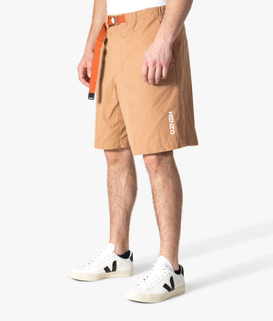 Regular-Fit-Elasticated-Belt-Shorts-Saffron-Kenzo-EQVVS  