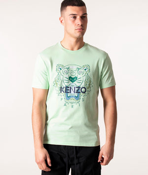 Tiger-Head-Logo-T-Shirt-Green-KENZO-EQVVS