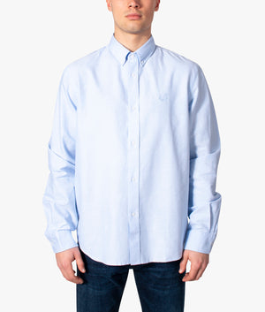 Tiger-Crest-Casual-Long-Sleeve-Shirt-Light-Blue-Kenzo-EQVVS
