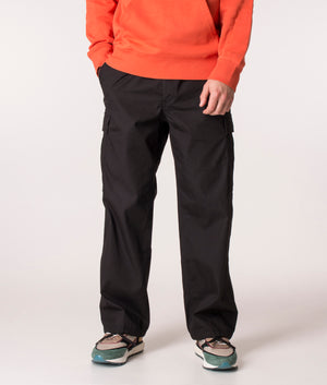 KENZO Cargo Pants in Black, EQVVS. Model, front. 