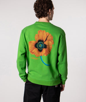Relaxed-Fit-KENZO-Poppy-Sweatshirt-Grass-Green-KENZO-EQVVS