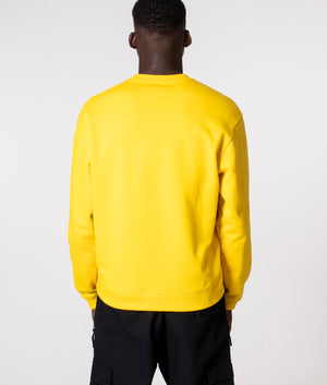 Crest Logo Sweatshirt in Yellow by KENZO at EQVVS. Back Shot. 