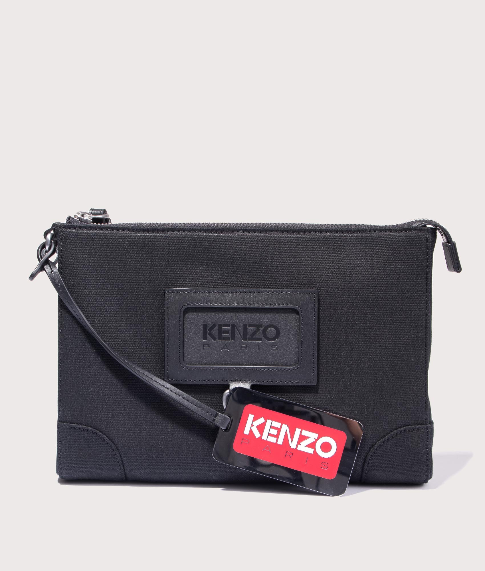 KENZO-Paris-Wrist-Strap-Pouch-Bag-Black-KENZO-EQVVS