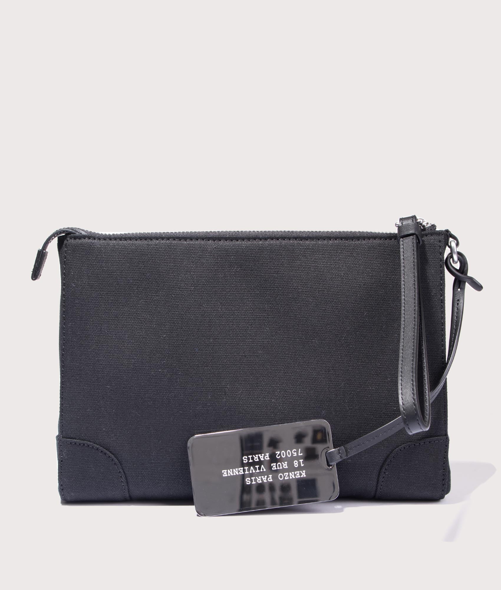 KENZO-Paris-Wrist-Strap-Pouch-Bag-Black-KENZO-EQVVS