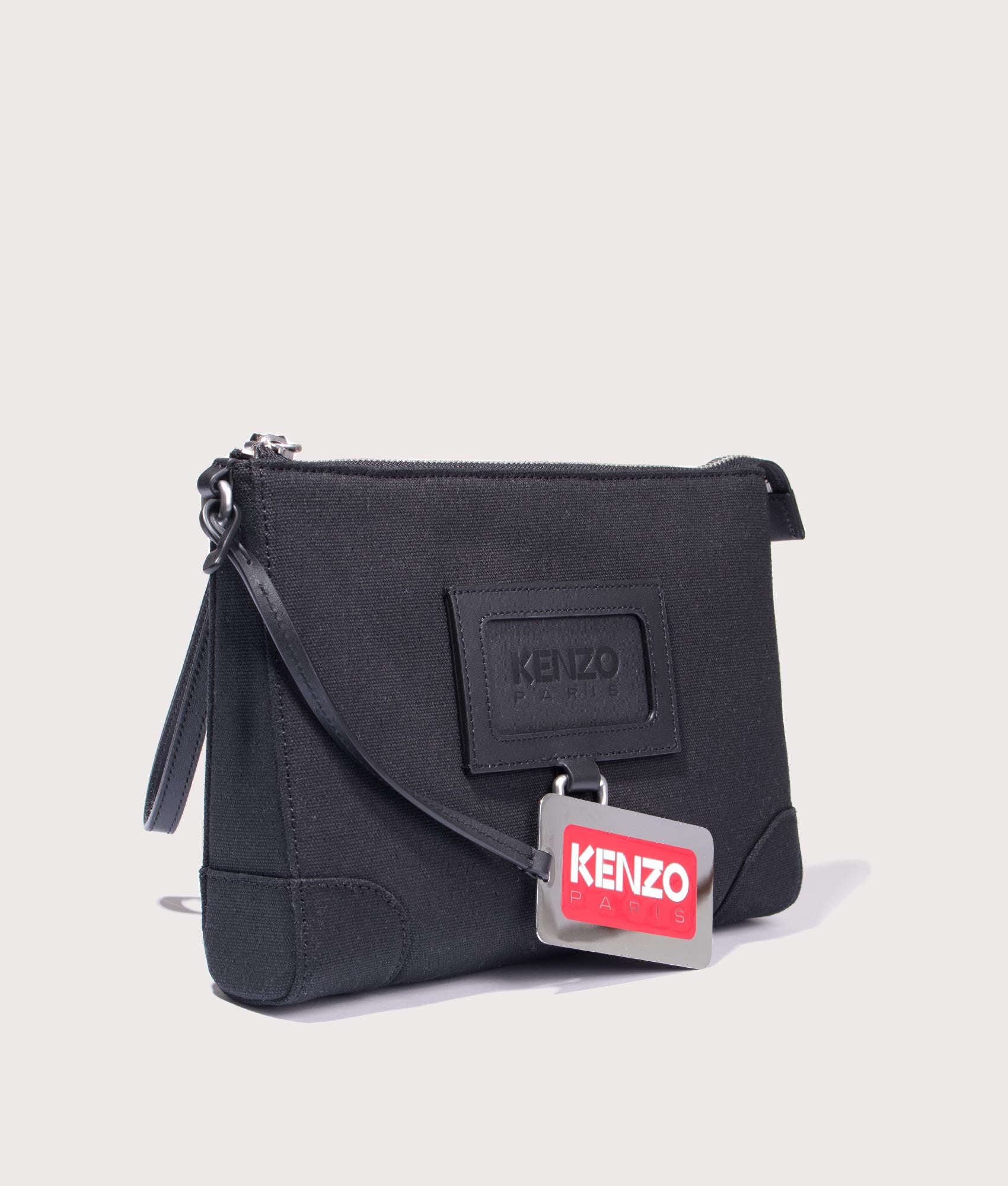 KENZO-Paris-Wrist-Strap-Pouch-Bag-Black-KENZO-EQVVS