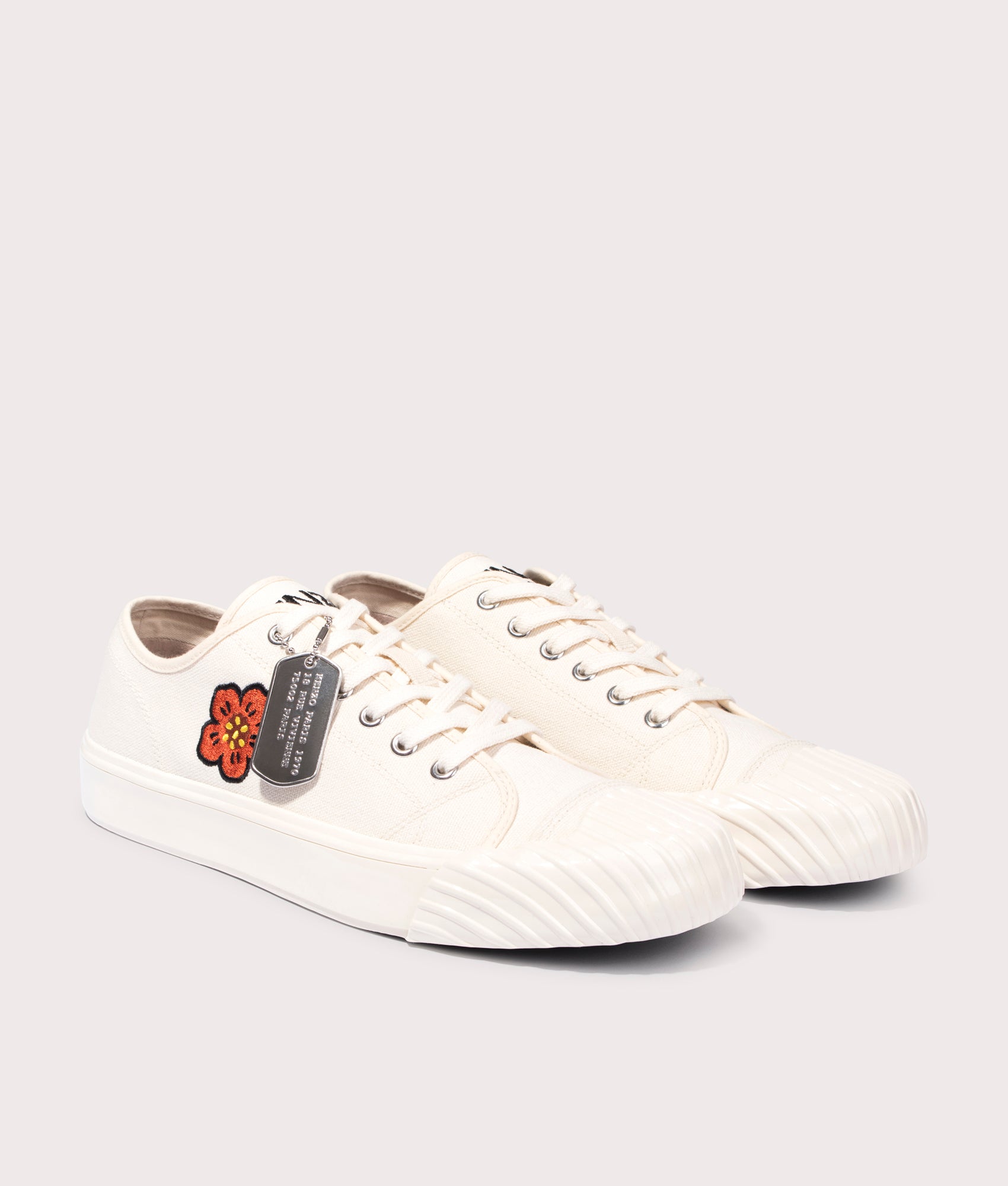 KENZO-School-Low-Top-Trainers-Cream-KENZO-EQVVS