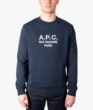 Slim-Fit-Rufus-Sweatshirt-Marine-A.P.C.-EQVVS 