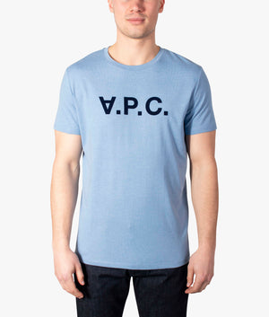 Slim-Fit-VPC-T-Shirt-Bleu-Acier-A.P.C.-EQVVS