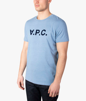 Slim-Fit-VPC-T-Shirt-Bleu-Acier-A.P.C.-EQVVS