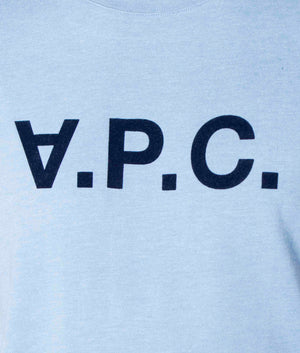Slim-Fit-VPC-T-Shirt-Bleu-Acier-A.P.C.-EQVVS