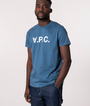 Slim-Fit-VPC-T-Shirt-Bleu-Acier-A.P.C.-EQVVS