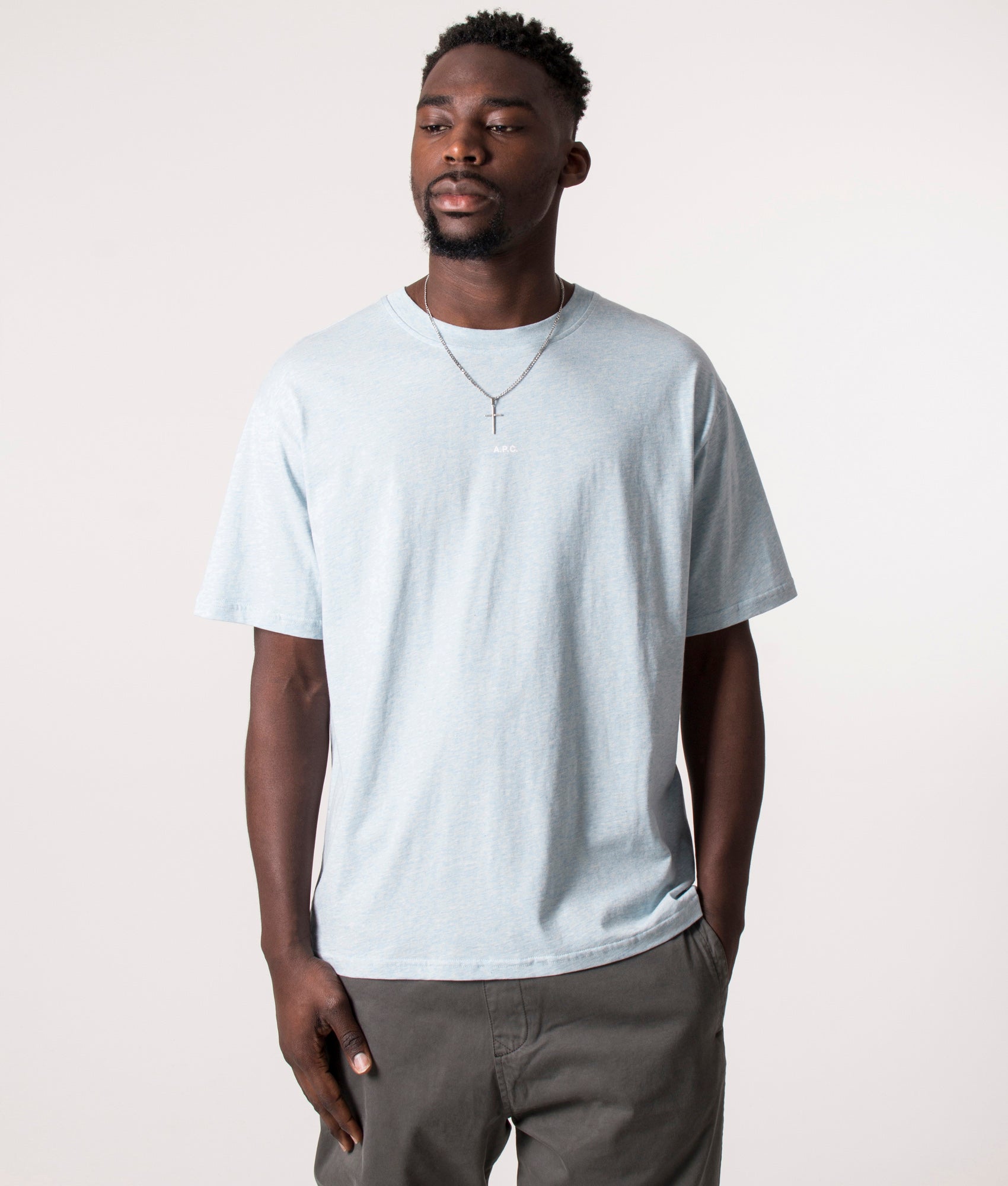 Relaxed-Fit-Kyle-T-Shirt-Bleu-Ciel-Chine-A.P.C.-EQVVS