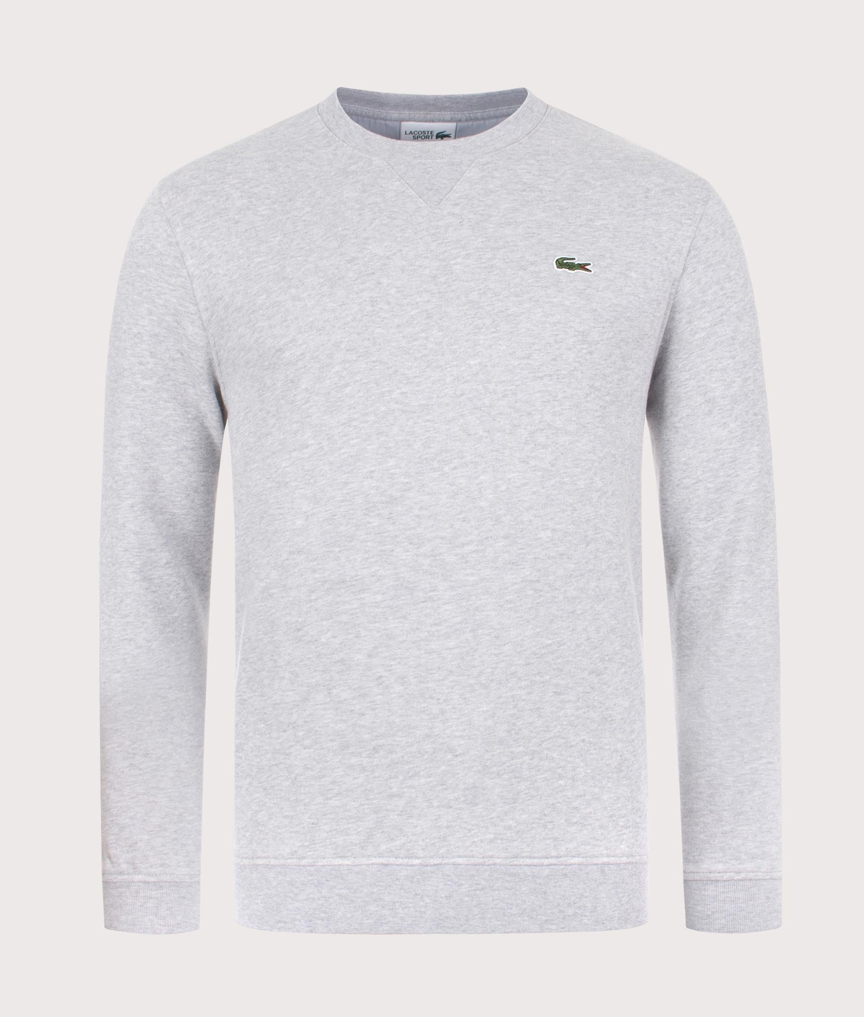 Crew-Neck-Sports-Sweatshirt-Grey-Lacoste-EQVVS