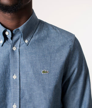 Slim-Fit-Denim-Woven-Shirt-Deep-Medium-Lacoste-EQVVS