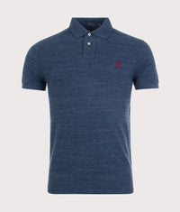 Custom Slim Fit Mesh Polo Shirt: Core 005 Classic Royal Heather 