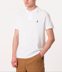 Custom Slim Fit Mesh Polo Shirt: Core 002 White 