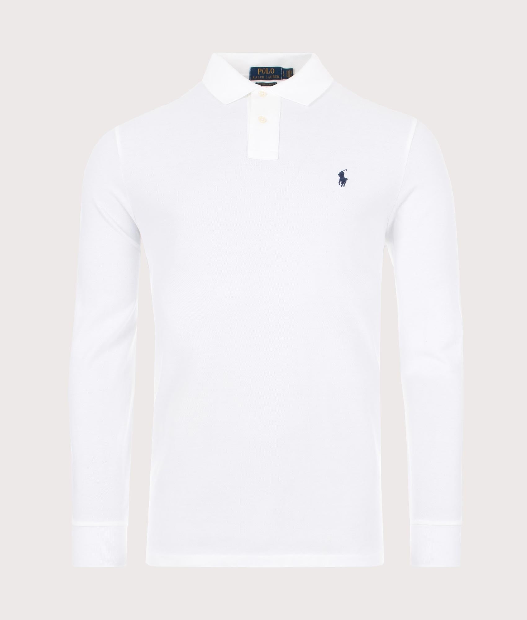Long Sleeve Polo Shirt White | Polo Ralph Lauren | EQVVS