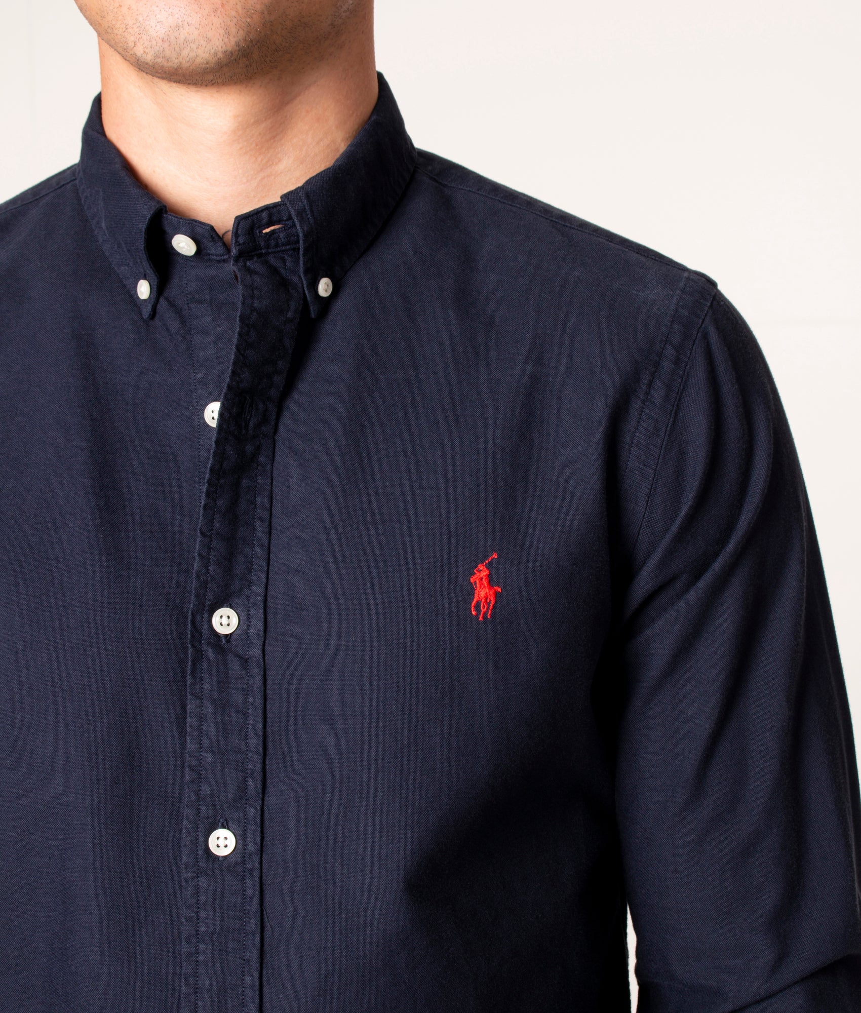Slim-Fit-Oxford-Shirt-RL-Navy-Polo-Ralph-Lauren-EQVVS