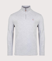 Estate-Rib Quarter Zip Knit: 009 Andover Heather 