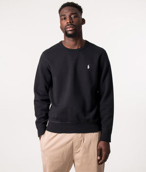 Black polo crewneck sweatshirt Clearance