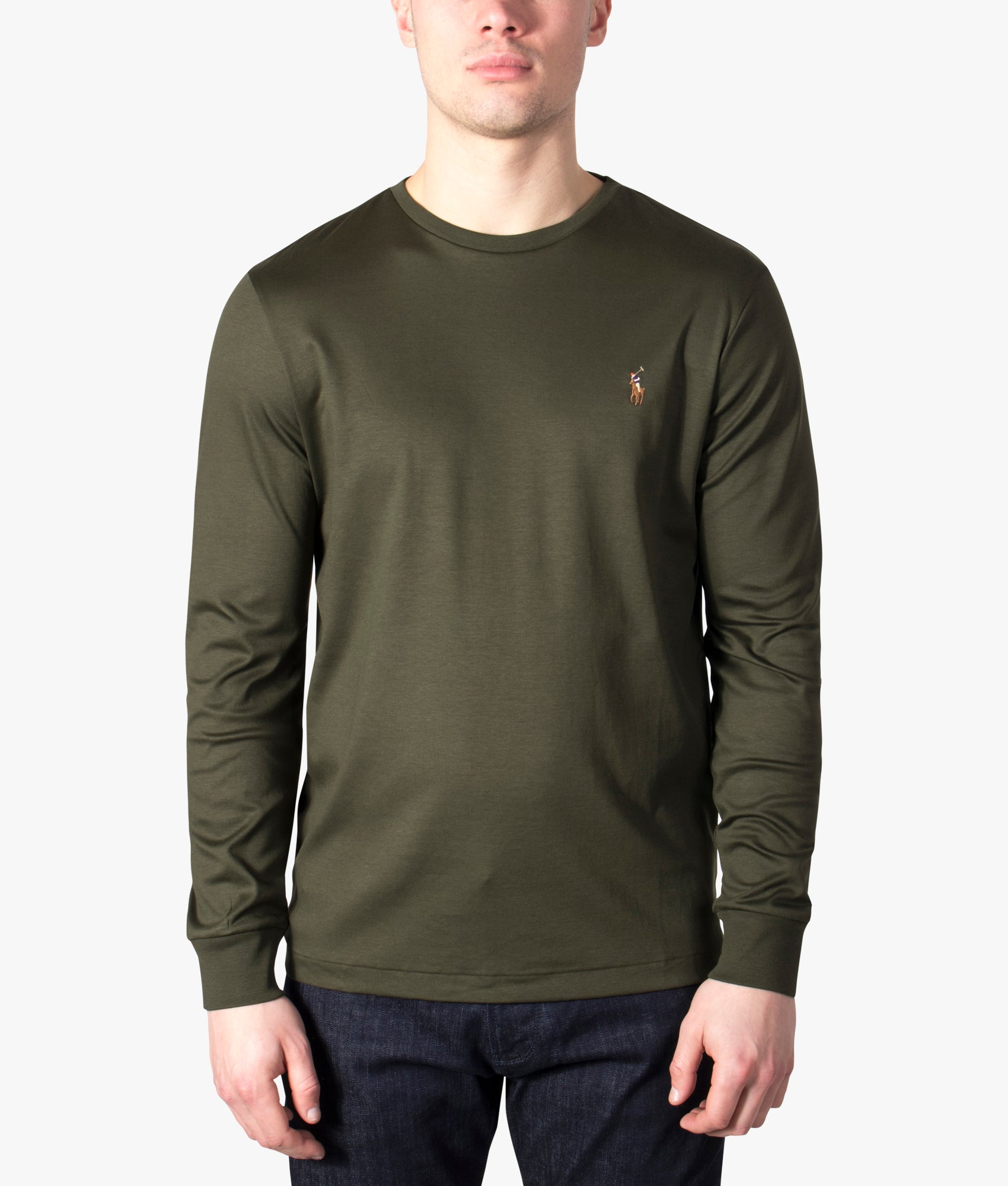 Custom-Slim-Fit-Interlock-Long-Sleeve-T-Shirt-Estate-Olive-Polo-Ralph-Lauren-EQVVS