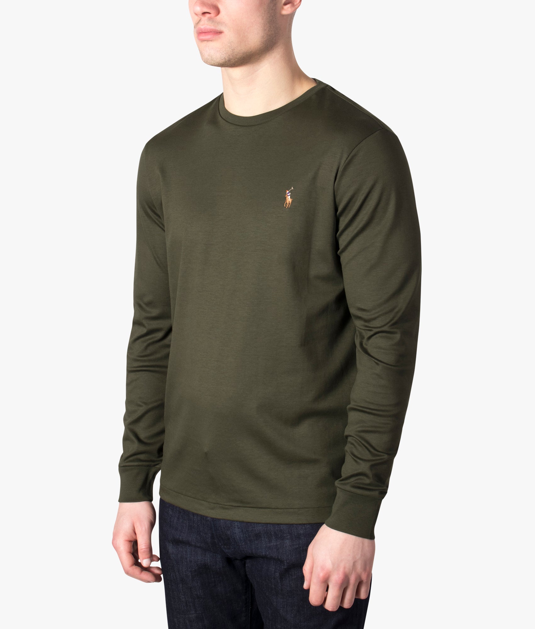 Custom-Slim-Fit-Interlock-Long-Sleeve-T-Shirt-Estate-Olive-Polo-Ralph-Lauren-EQVVS