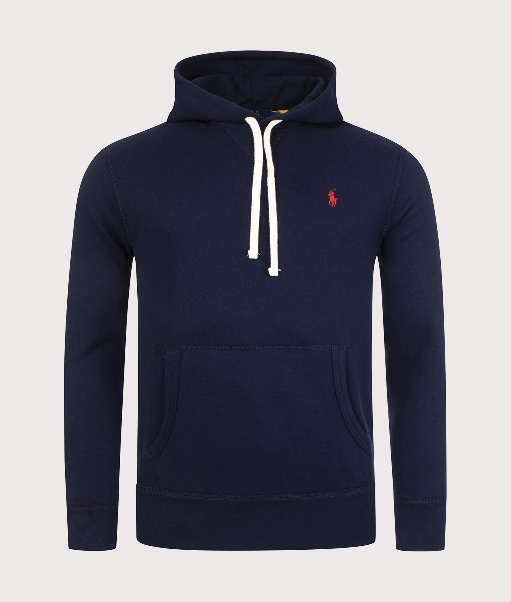 Relaxed Fit RL Fleece Hoodie in Cruise Navy at EQVVS Menswear. Front shot.