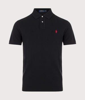 Slim Fit Mesh Polo Shirt Polo in Black | Polo Ralph Lauren | EQVVS