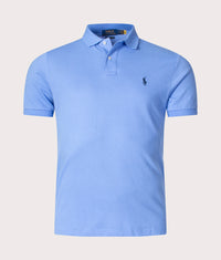 Custom Slim Fit Mesh Polo Shirt: 012 Harbor Island Blue 