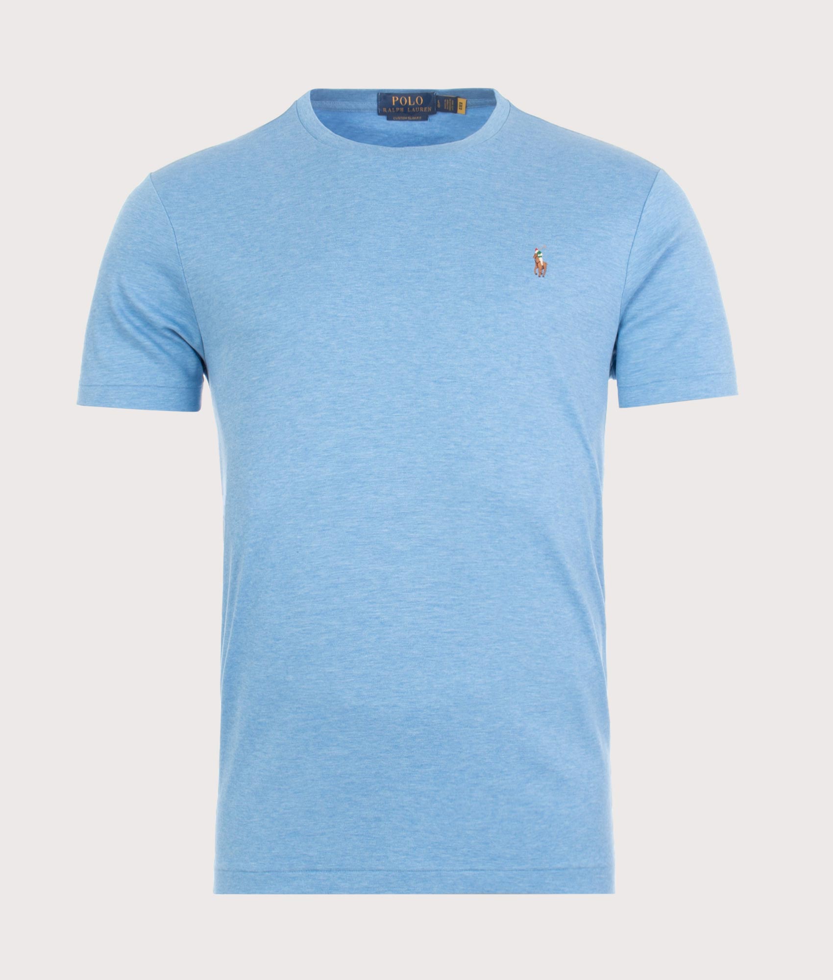 Custom-Slim-Fit-Pima-T-Shirt-Soft Royal Heather-Polo-Ralph-Lauren-EQVVS