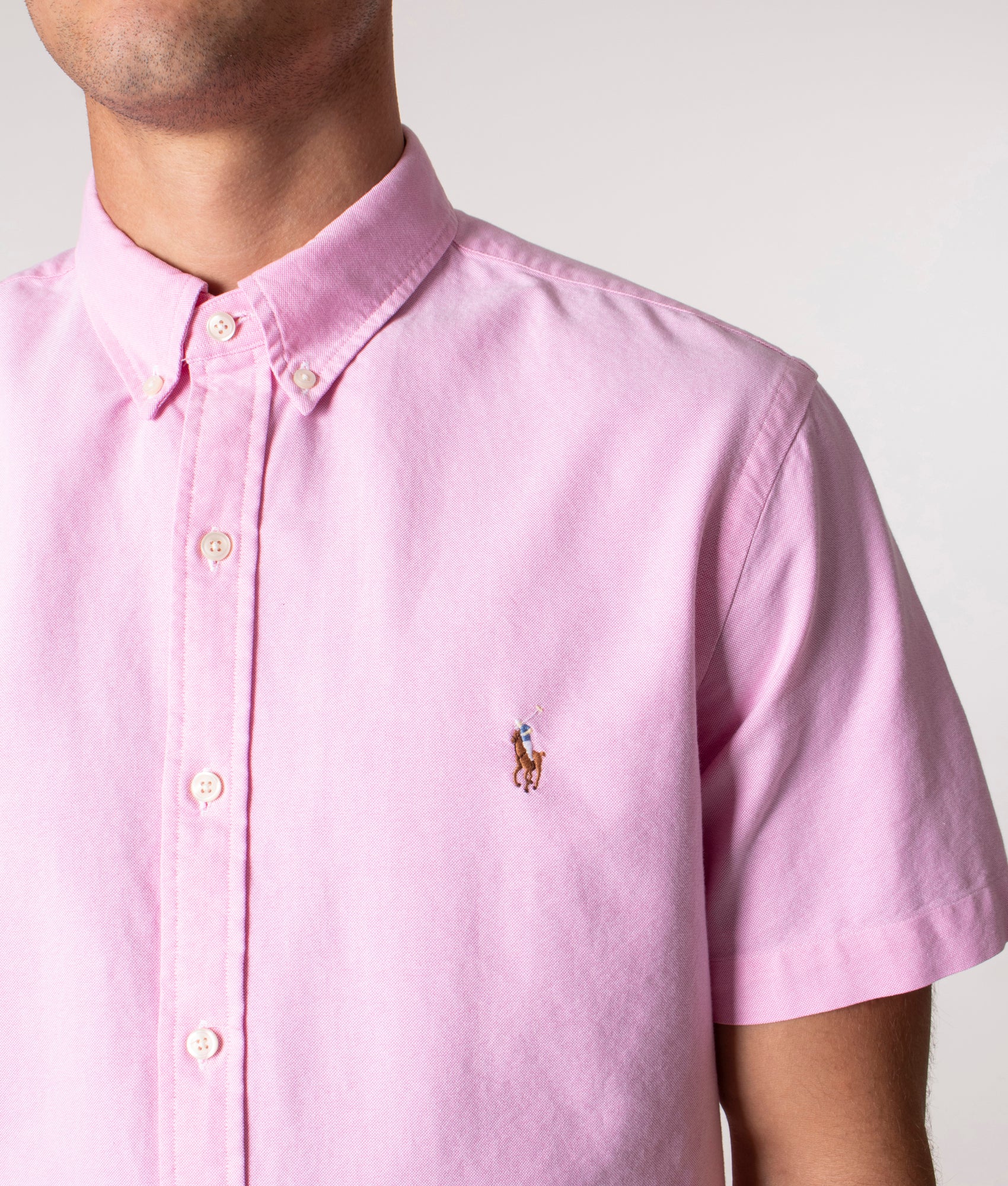 Slim-Fit-Lightweight-Short-Sleeve-Shirt-New-Rose-Polo-Ralph-Lauren-EQVVS