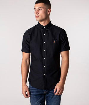 Slim Lightweight Short Sleeve Shirt Polo Black Ralph Lauren EQVVS