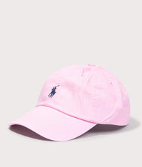 Cotton Chino Baseball Cap: 008 Carmel Pink/Jewel Blue 
