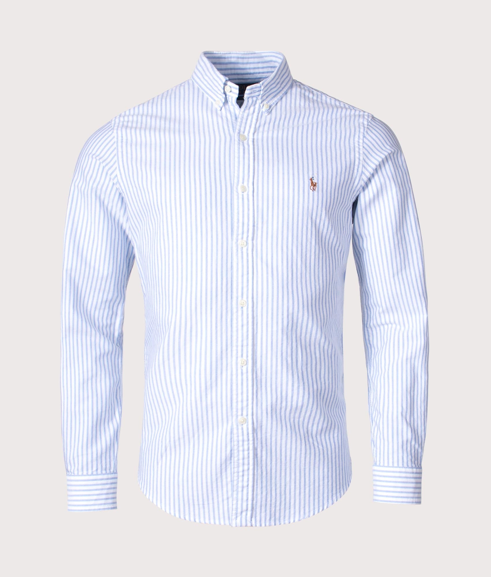 Slim-Fit-Lightweight-Shirt-Basic-Blue/White-Polo-Ralph-Lauren-EQVVS