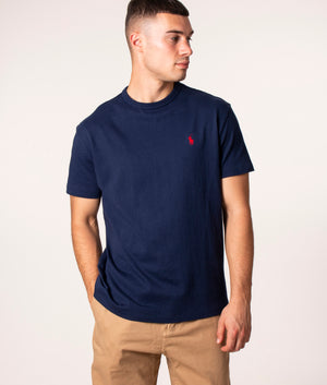 Classic Relaxed Fit Jersey T-Shirt in 003 Newport Navy, Polo Ralph Lauren, EQVVS, Front Model